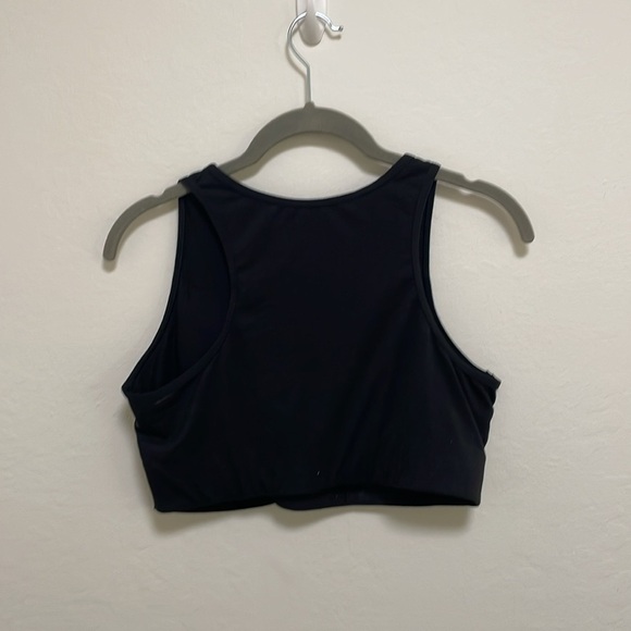 Athleta Twist Knot Crop Top Black Size Medium - Picture 3 of 5